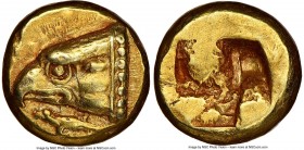 IONIA. Phocaea. Ca. 521-478 BC. EL sixth-stater or hecte (10mm, 2.57 gm). NGC AU 5/5 - 3/5. brushed. Head of eagle left with piercing frontal eye and ...