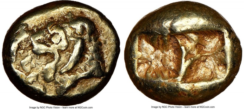 LYDIAN KINGDOM. Alyattes or Walwet (ca. 620-560 BC). EL sixth-stater or hecte (1...
