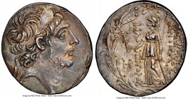SELEUCID KINGDOM. Antiochus IX Eusebes Philopator (Cyzicenus) (114/3-95 BC). AR tetradrachm (29mm, 16.47 gm, 12h). NGC AU S 5/5 - 4/5. Uncertain mint ...