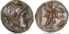 PTOLEMAIC EGYPT. Ptolemy I Soter, as Satrap (323-305/4 BC). AR tetradrachm (28mm, 15.66 gm, 11h). NGC AU 5/5 - 4/5. Alexandria, first reduced standard...