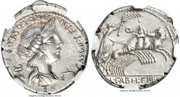 C. Annius T.f. T.n. and L. Fabius L.f. Hispaniensis (ca. 82-81 BC). AR denarius (20mm, 3.92 gm, 10h). NGC MS S 5/5 - 4/5. Rome, •C•ANNI•T•F•T•N•-PRO•C...