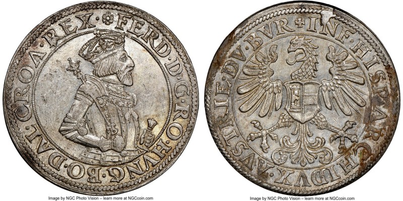 Ferdinand I Posthumous Taler ND (after 1564) MS61 NGC, Hall mint, Dav-8030. Labe...