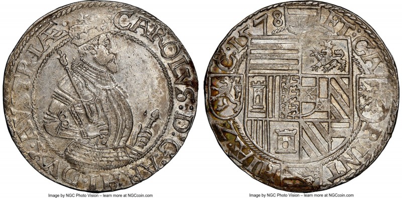 Karl II Taler 1578 AU53 NGC, Klagenfurt mint, Dav-8130, Voglhuber-80. Scarce in ...