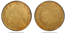 Charles IV gold 8 Escudos 1797 PTS-PP AU53 PCGS, Potosi mint, KM81, Cal-1703. A wholesome problem-free example, with surfaces notably unmarred by flaw...