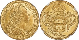 Jose I gold 6400 Reis 1773-R AU58 NGC, Rio de Janeiro mint, KM172.2. Lustrous and well struck. AGW 0.4228 oz. Ex. Santa Cruz Collection

HID0980124201...