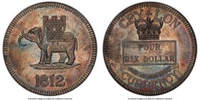 British Colony Fantasy 4 Rixdollar 1812-Dated (ca. 1972) MS64 PCGS, KM-X6. Frank A. Lapa fantasy issue. From a reported mintage numbering just 200 pie...