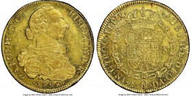 Charles IV gold 8 Escudos 1790 So-DA MS61 NGC, Santiago mint, KM42, Fr-19. As a type, decidedly challenging outside of the circulated ranges, with onl...