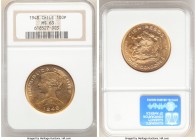 Republic gold 100 Pesos 1948-So MS63 NGC, Santiago mint, KM175. AGW 0.5885 oz. 

HID09801242017

© 2020 Heritage Auctions | All Rights Reserved