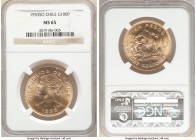 Republic gold 100 Pesos 1953-So MS65 NGC, Santiago mint, KM175. AGW 0.5885 oz. 

HID09801242017

© 2020 Heritage Auctions | All Rights Reserved