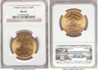 Republic gold 100 Pesos 1954-So MS64 NGC, Santiago mint, KM175. AGW 0.5885 oz. 

HID09801242017

© 2020 Heritage Auctions | All Rights Reserved