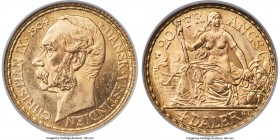 Danish Colony. Christian IX gold 4 Daler (20 Francs) 1904-(h) MS64 NGC, Copenhagen mint, KM72. Lustrous and clean, with very few marks to speak of. An...
