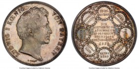 Bavaria. Ludwig I "Reapportionment" 2 Taler 1838 MS63 PCGS, KM795. Flashy and sharp, with a pleasing degree of mint frost laid over Ludwig's precisely...