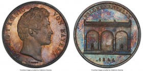 Bavaria. Ludwig I "Feldherrnhalle" 2 Taler 1844 MS63 PCGS, KM818. Struck to commemorate the completion of the Feldherrnhalle in Munich. Lightly reflec...