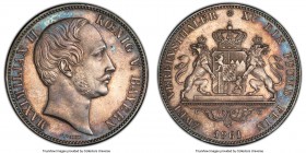 Bavaria. Maximilian II 2 Taler 1861 MS62 PCGS, Munich mint, KM862, Thun-100. Certainly a conditional rarity in this near-choice grade, and a seemingly...