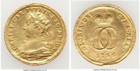 Brandenburg-Ansbach. Christiane Charlotte, as Regent gold Ducat 1726 AU (Altered Surfaces), Schwabach mint, KM157, Fr-340. 22mm. 3.42gm. A one-year ty...