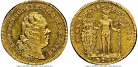 Brunswick-Wolfenbüttel. Ludwig Rudolf gold Ducat 1733 D-BID MS62 NGC, Brunswick mint, KM844, Fr-683, Welter-2428, Jones-2569. LVN legend variety with ...