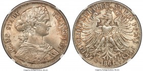 Frankfurt. Free City 2 Taler 1861 MS65 NGC, KM365, Dav-651. Exceptionally clean and brilliantly lustrous, with light russet tone.

HID09801242017

© 2...