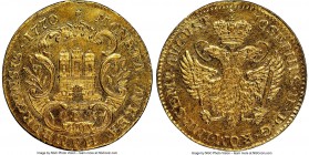 Hamburg. Free City gold Ducat 1770-OHK AU Details (Removed From Jewelry) NGC, KM442, Fr-1127. A scarcer issue from a mintage of 3,192 pieces, the firs...