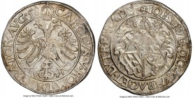 Murbach & Lüders. Johann Rudolf Stör von Störenberg (1542-1570) Taler 1558 AU50 NGC, St. Amarin mint, Dav-9586A, Schulten-2374. With the name and titl...