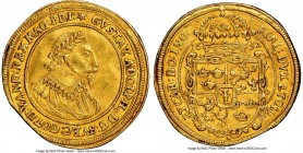 Nürnberg. Gustav II Adolf of Sweden gold Ducat 1632 AU Details (Cleaned) NGC, Nürnberg mint, KM120, Fr-1924, AAJ-4, Jones-2750. A coveted occupation i...