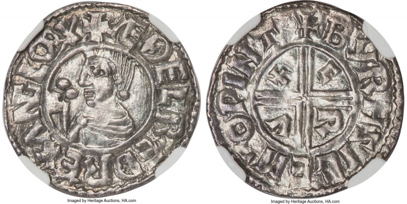 Kings of All England. Aethelred II (978-1016) Penny ND (c. 991-997) MS63 NGC, Wi...