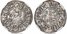 Kings of All England. Aethelred II (978-1016) Penny ND (c. 991-997) MS63 NGC, Winchester mint, Brihtsige as moneyer, S-1148, N-770. 1.64gm. +ÆÐELRÆD R...