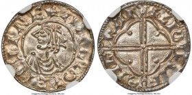 Kings of All England. Cnut (1016-35) Penny ND (1016-23) MS65 NGC, Cambridge mint, Leofsige as moneyer, Quatrefoil type, S-1157, N-781. 0.93gm. + CNVT ...