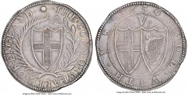 Commonwealth Crown 1656/4 XF45 NGC, KM392, S-3214. 29.71gm. Possessed of a nearly matte appearance, the consequence of a rich cabinet tone laid over t...
