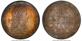 Charles II Crown 1663 AU Details (Cleaned) PCGS, KM417.5, S-3354, ESC-353. A better crown type in Almost Uncirculated condition, most examples coming ...