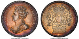 Anne silver "Accession" Medal ND (1702) MS62 PCGS, Eimer-388, MI-227/1. 35mm. 15.88gm. By J. Croker. Struck on the occasion of Anne's accession to the...