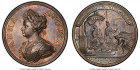 Anne silver "Battle of Saragossa" Medal 1710 MS63 PCGS, Eimer-446, MI-II-373/219. 48mm. 40.71gm. By J. Croker. Expressing delightfully balanced aesthe...