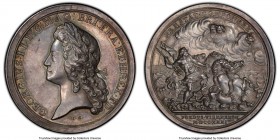 George II silver Specimen "Second Treaty of Vienna" Medal 1731 SP61 PCGS, Eimer-523, MI-II-496/39. 48mm. 45.62gm. By J. Croker. Graced with a silver c...