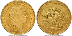 George III gold Sovereign 1817 AU Details (Reverse Cleaned) NGC, KM674, S-3785. A more attainable rendition of this first year of George III's soverei...
