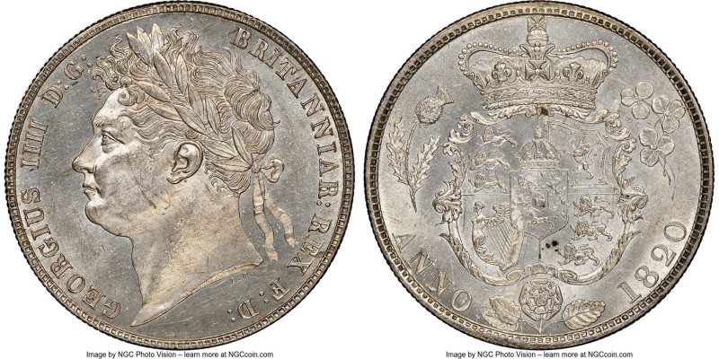 George IV 1/2 Crown 1820 MS64 NGC, KM676, S-3807. An issue always in high demand...