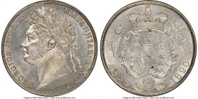 George IV 1/2 Crown 1820 MS64 NGC, KM676, S-3807. An issue always in high demand, this example is sure to please. Bright and flashy, with a touch of f...