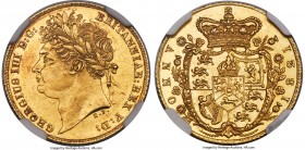 George IV gold 1/2 Sovereign 1821 MS62 NGC, KM681, S-3802. Blessed with shimmering aurous luster that conveys an absolute impression of Mint State qua...