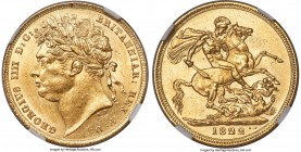 George IV gold Sovereign 1822 MS63 NGC, KM682, S-3800. A very rare emission in choice quality, this being one of fewer than 10 that we have offered in...