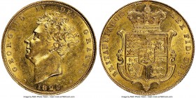George IV gold Sovereign 1829 AU58 NGC, KM696, S-3801. Sufficiently lustrous that the overall impression remains very near that of a Mint State specim...