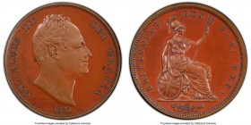 William IV bronzed Proof Penny 1831 PR65 PCGS, KM707a, S-3845, Peck-1457. No initials on truncation, coin rotation. From the William IV coronation coi...