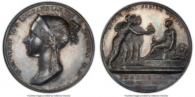 Victoria silver Specimen "Coronation" Medal 1838 SP61 PCGS, BHM-1801, Eimer-1315. 36mm. By B. Pistrucci. Subtly toned under obsidian patination, and o...