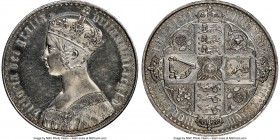 Victoria Proof "Gothic" Crown 1847 PR62 NGC, KM744, S-3883. UN DECIMO edge. A near-choice representative of this iconic type, revealing reflective ant...