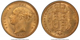 Victoria gold 1/2 Sovereign 1885 MS64 PCGS, KM735.1, S-3861. The top grade yet assigned for this business-strike date at both major grading services. ...