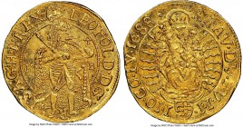 Leopold I gold Ducat 1688-KB MS65 NGC, Kremnitz mint, KM151, Fr-128. An exquisite representative of this radiant Madonna issue, with a bold, defined s...