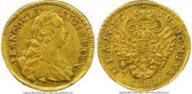 Maria Theresa gold Ducat 1752 N-B MS61 NGC, Nagybanya mint (in Transylvania), KM1725.2 (Austria), Fr-188 (Hungary). Benefitting from a clear, centrall...