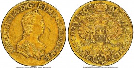 Maria Theresa gold 2 Ducat 1765 AU55 NGC, Karlsburg mint, KM631, Fr-540. Evidently struck from recently polished dies, with lightly Prooflike fields a...