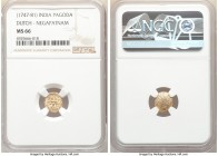 Dutch India gold Pagoda ND (1747-1781) MS66 NGC, Negapatnam mint, KM22, Fr-1508. A boldly struck specimen, well-centered and scarce in this superior g...
