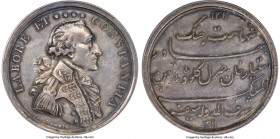 British India. Bengal Presidency silver "Claude Martin" Medal AH 1211 (1796/1797) MS61 PCGS, Lec-181 (this piece), Pudd-796.4 (RRRR). 42mm. By A. McKe...