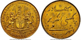 British India. Madras Presidency gold Mohur ND (1819) MS61 NGC, Madras mint, KM421.2. Variety with large lettering. Satiny mint luster highlights a bo...