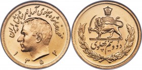 Muhammad Reza Pahlavi gold 2-1/2 Pahlavi SH 1354 (1975) MS66 NGC, Tehran mint, KM1201. From a mintage of 18,000. AGW 0.5885 oz

HID09801242017

© 2020...