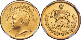 Muhammad Reza Pahlavi gold 2-1/2 Pahlavi MS 2536 (1977) MS63 NGC, Tehran mint, KM1201. A scarcer type. AGW 0.5886 oz.

HID09801242017

© 2020 Heritage...